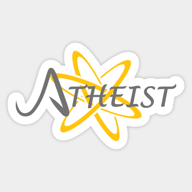 Atheist Sticker by Volundz